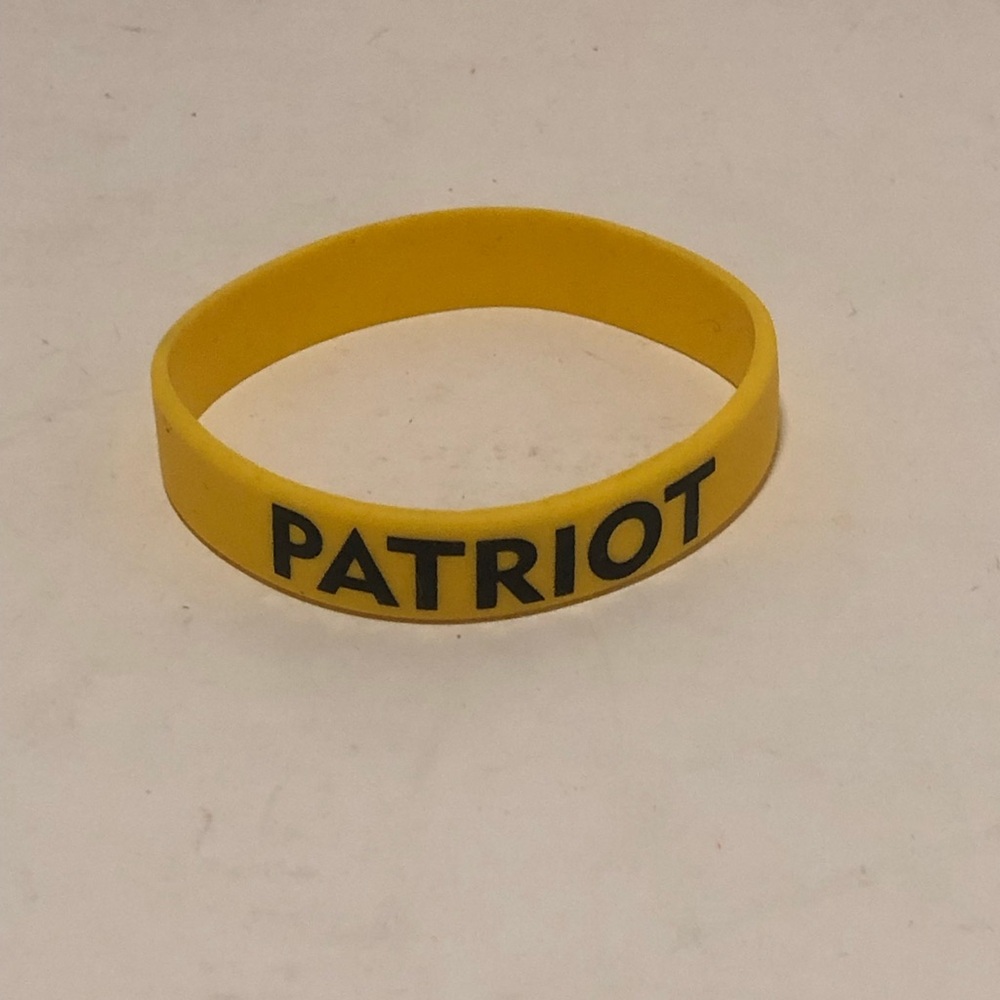 Yellow Rubber Patriot Wristband
